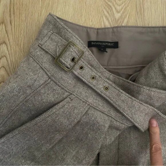 Banana Republic Wool Seafarer Explorer Pants Herringbone Beige - Picture 15 of 15